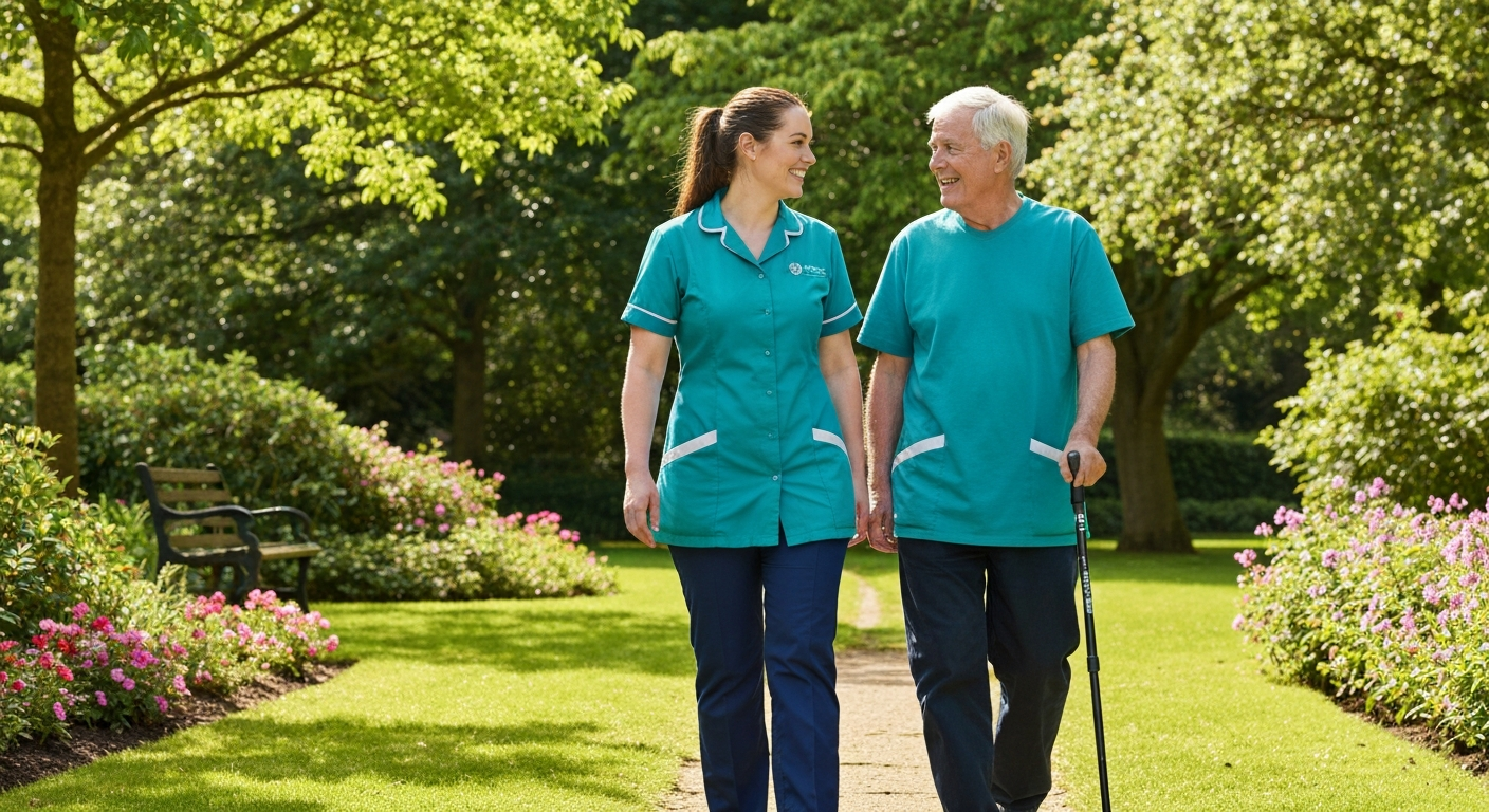 Quality Team Healthcare welcoming a new carer during the job application process in Sittingbourne