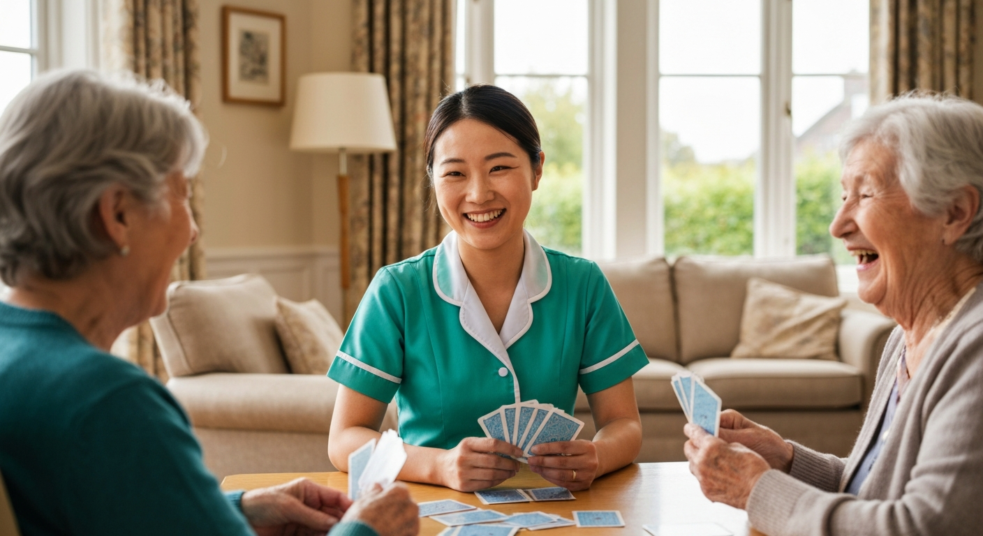 Quality Team Healthcare carer providing companionship and respite care at home in Kent